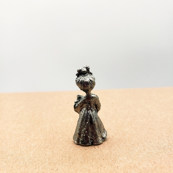 Miniature Pewter Figurines Angel Choir Girl, Violinist, Duck, Shadow Printer Box - Picture 7 of 8